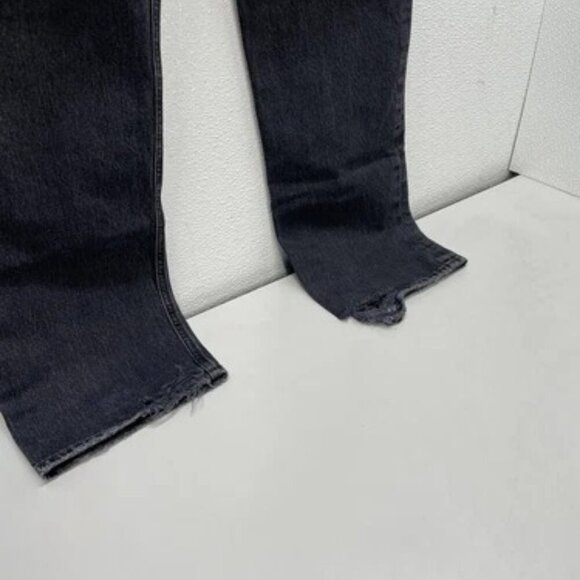 NEW AGOLDE Women's Jeans Lana Mid Rise Straight Size 30 Black - Picture 2 of 6